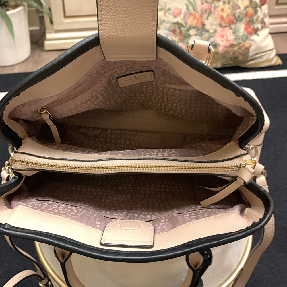 Kate Spade Ward Place Evangelie Satchel Bag Dusty Pink/Black Medium - Picture 14 of 16